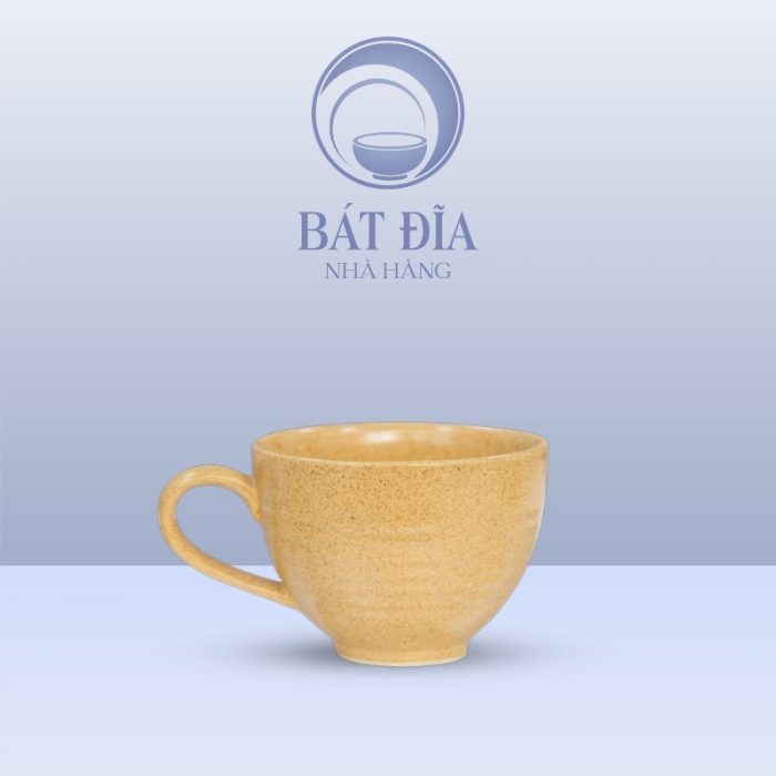Cốc Capuchino Men Sứ Vàng