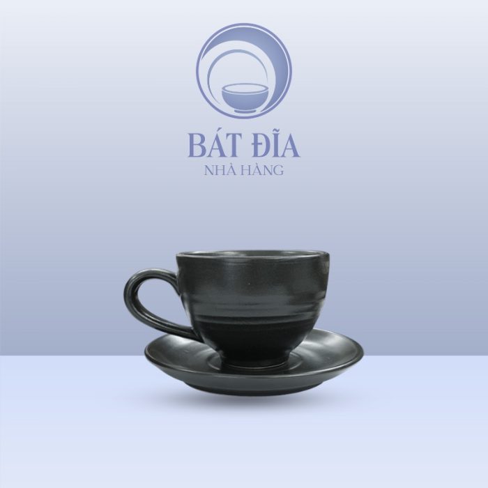 Cốc Cappuccino Men Đen Matt