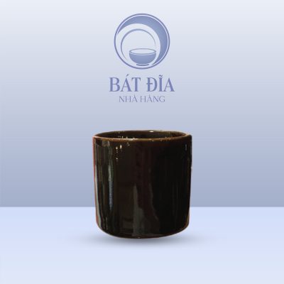 Chén Thẳng Men Nâu Quét