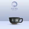 Cốc Thấp Quai C Men Đen Nhật Quét Sơn