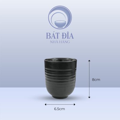 Kích thước Cốc Trà Xanh Men Đen Matt