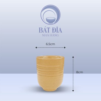 Kích Thước Cốc Trà Xanh Men Sứ Vàng