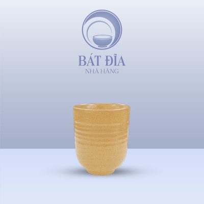 Cốc Trà Xanh Men Sứ Vàng