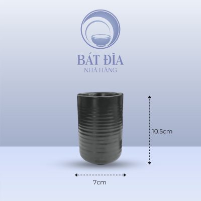 Kích thước Cốc Trụ Men Đen Matt