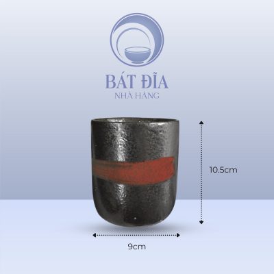 kích thước Cốc Trụ Men Đen Nhật Quét Sơn