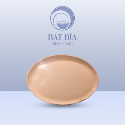 Đĩa Bầu Dục Men Màu Trộn Méo