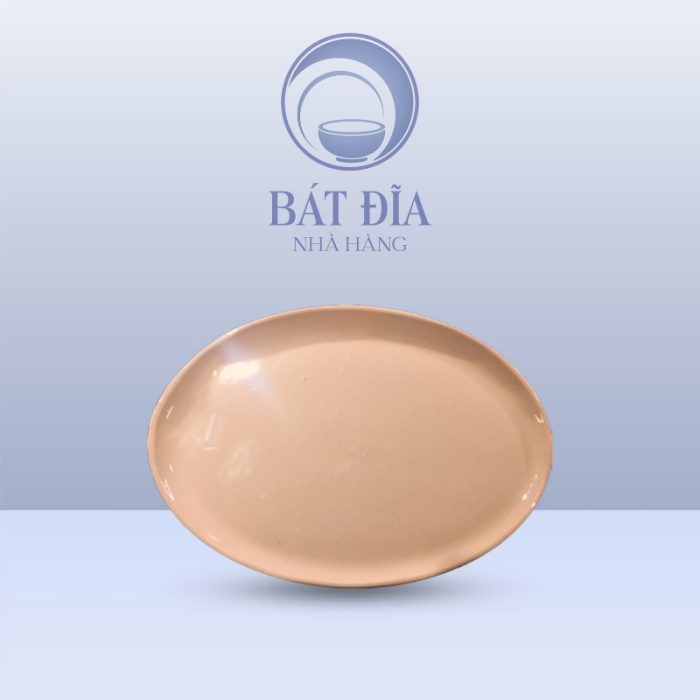 Đĩa Bầu Dục Men Màu Trộn Méo