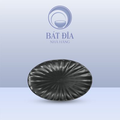 Đĩa Bầu Dục Múi Men Đen Matt