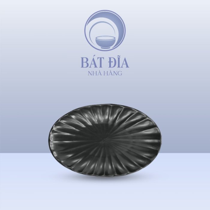 Đĩa Bầu Dục Múi Men Đen Matt
