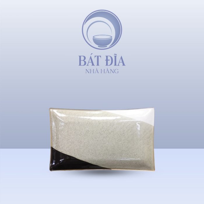 Đĩa Chữ Nhật Men Ba Màu