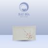 Đĩa Chữ Nhật Men Gốm Hoa Đào Đỏ