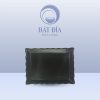 Đĩa Chữ Nhật Miệng Lượn Men Đen Matt