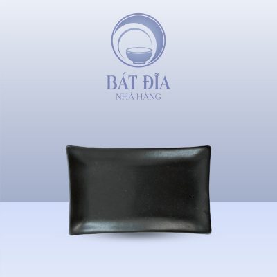 Đĩa Chữ Nhật Vát Men Đen Matt