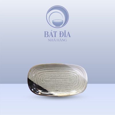 Đĩa Chữ Nhật Xoài Men Ba Màu