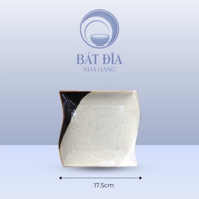 Đĩa Dải Lụa Men Ba Màu - 17.5cmx2cm
