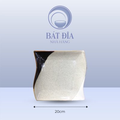 Đĩa Dải Lụa Men Ba Màu - 20cmx2.5cm