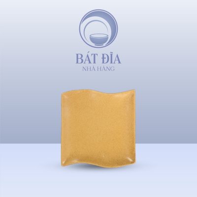 Đĩa Dải Lụa Men Sứ Vàng