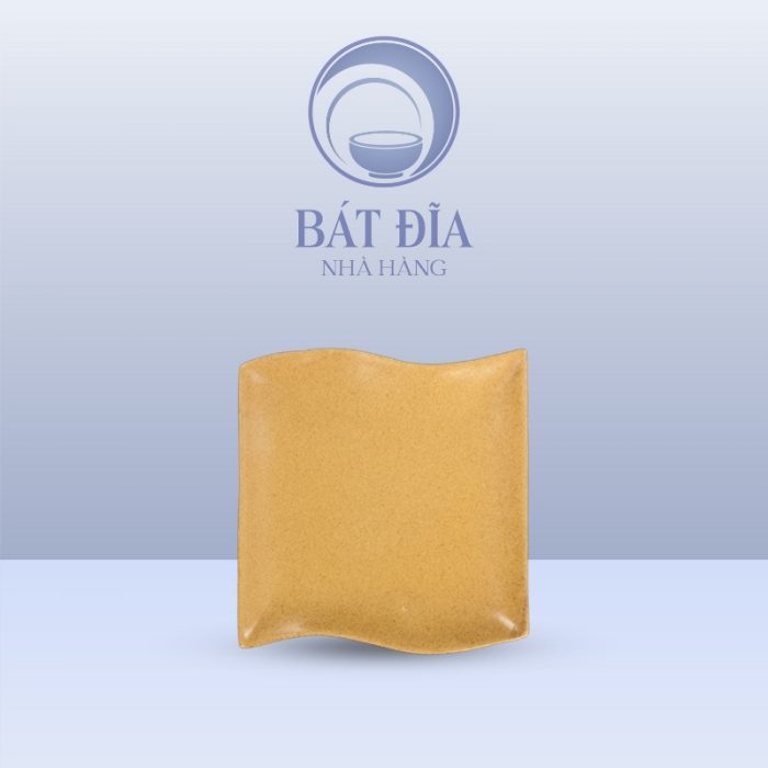 Đĩa Dải Lụa Men Sứ Vàng