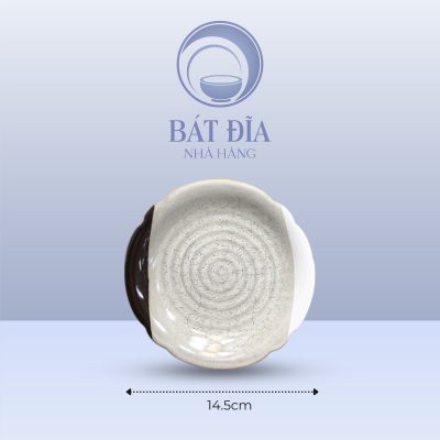Đĩa Hoa Men Ba Màu - 14.5cmx2cm