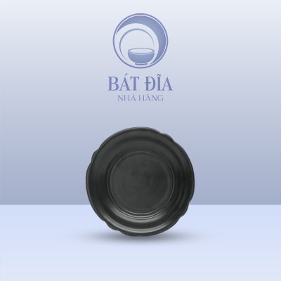 Đĩa Hoa Men Đen Matt