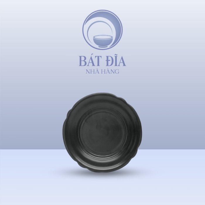 Đĩa Hoa Men Đen Matt