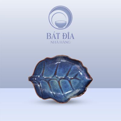 Đĩa Lá Bỏng Men Hỏa Biến Xanh