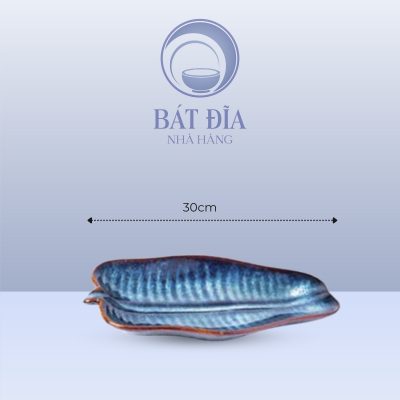 Kích thước Đĩa Lá Chuối Men Hỏa Biến Xanh