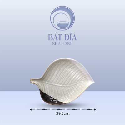 Kích thước Đĩa Lá Đại Men Ba Màu