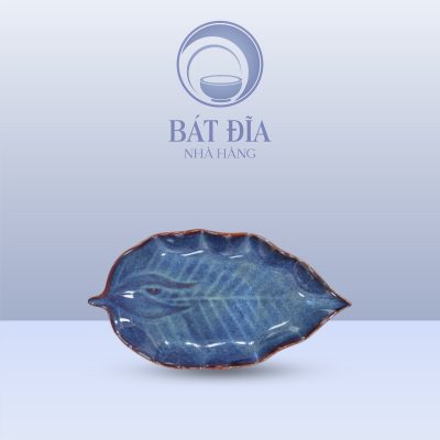 Đĩa Lá Nho Men Hỏa Biến Xanh