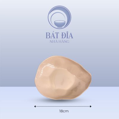 Đĩa Lót Cốc Men Màu Trộn Méo - 18cmx14cmx3cm
