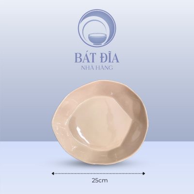 Đĩa Méo Men Màu Trộn Méo - 25cmx23cmx4.5cm