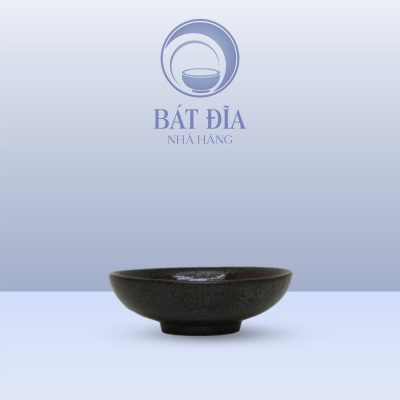 Đĩa Muối Men Đen Nhật Quét Sơn