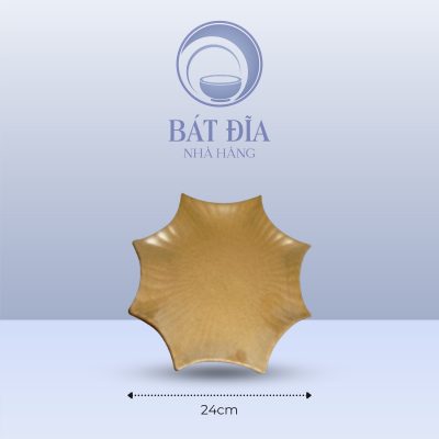 kích thước Đĩa Sao 2 Men Gốm Nâu Đen