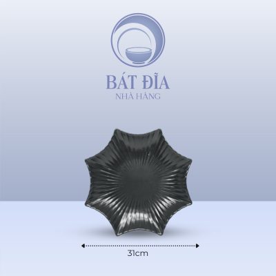 Đĩa Sao Men Đen Matt - 31cmx3cm