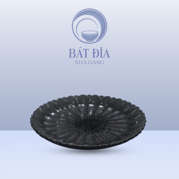 Đĩa Sen Men Đen Chấm Sơn