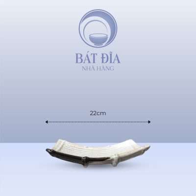Đĩa Thuyền Men Ba Màu - 22cmx11cmx4cm