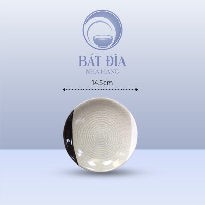 Đĩa Tròn Men Ba Màu - 14.5cmx2cm