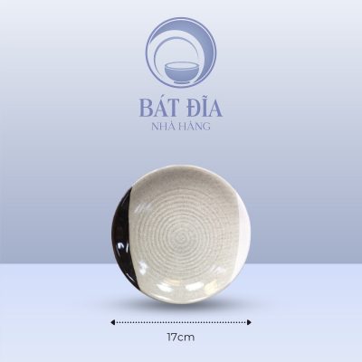 Đĩa Tròn Men Ba Màu - 17cmx2.5cm