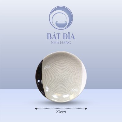 Đĩa Tròn Men Ba Màu - 23cmx3cm