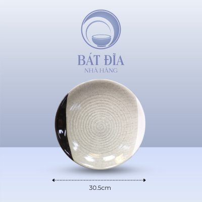 Đĩa Tròn Men Ba Màu - 30.5cmx4cm