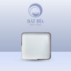 Đĩa Vuông Sâu Men Matt Trắng Kẻ Miệng