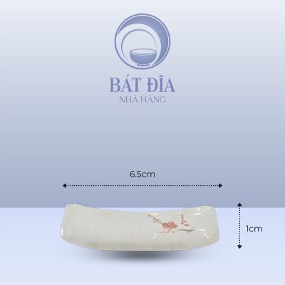 Kích Thước Gác Đũa Nhỏ Men Gốm Hoa Đào Đỏ