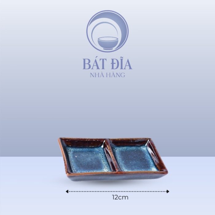 Kích thước Gia Vị 2 Ngăn Men Hỏa Biến Xanh