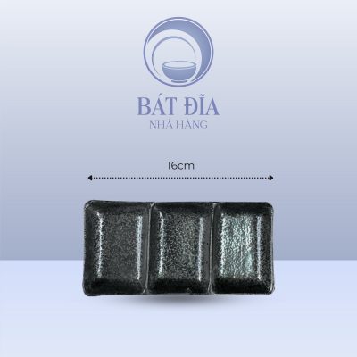 kích thước Gia Vị 3 Ngăn Men Đen Nhật Quét Sơn