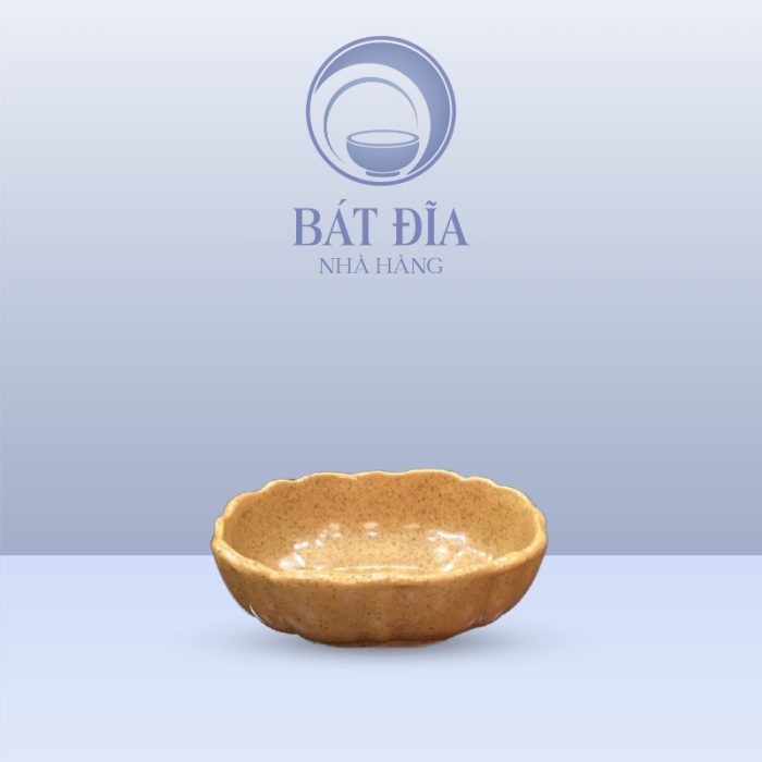 Gia Vị Bầu Dục Lượn Men Sứ Vàng