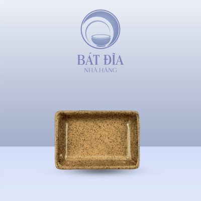 Gia Vị Chữ Nhật Men Gốm Nâu Đen