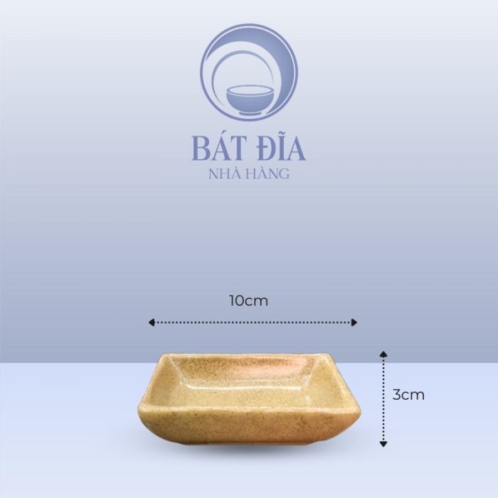 Kích Thước Gia Vị Chữ Nhật Men Sứ Vàng