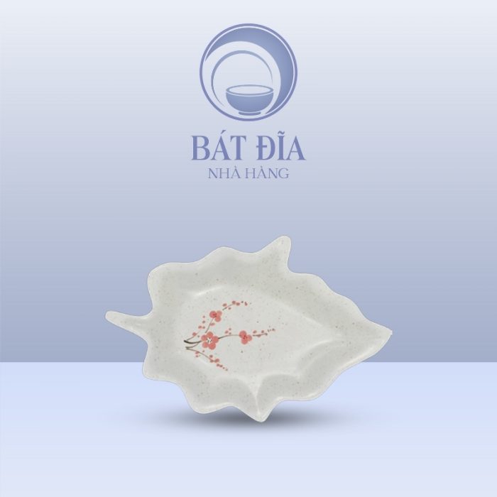 Gia Vị Lá Men Gốm Hoa Đào Đỏ