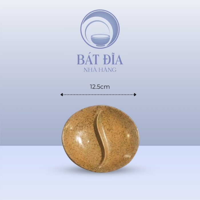 kích thước Gia Vị Oval 2 Ngăn Men Gốm Nâu Đen