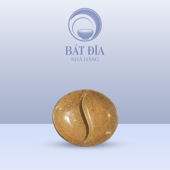 Gia Vị Oval 2 Ngăn Men Gốm Nâu Đen